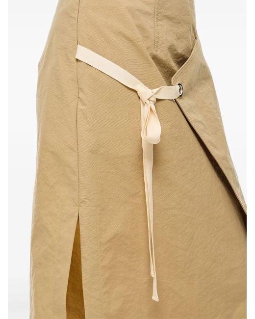 Plan C Asymmetric Midi Skirt Natural