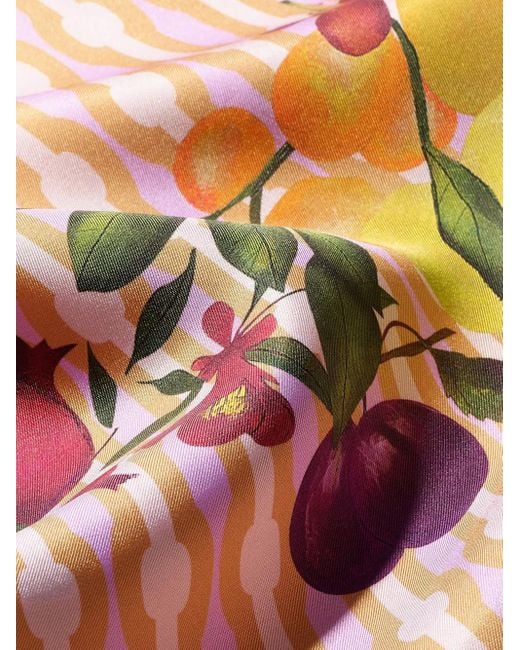 Eres Pink Canelle Fruit-Print Striped Pyjama Bottoms