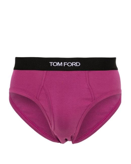 Tom Ford Slip Met Logoband in het Pink voor heren