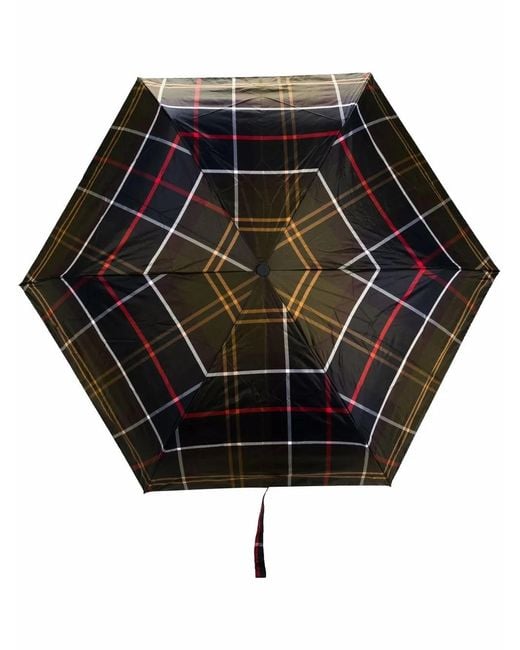 Barbour Black Portree Plaid Umbrella