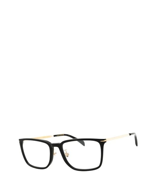 David Beckham Black Square-Frame Glasses for men