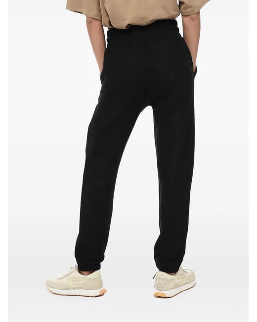 Hydrogen Black Drawstring Track Pants