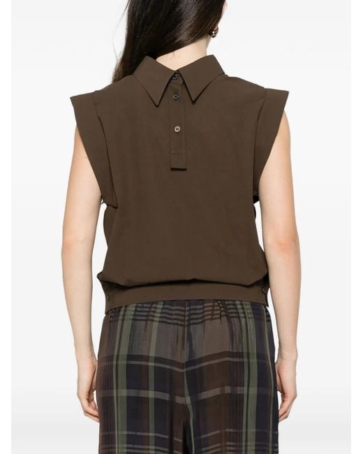 Issey Miyake Brown Odd Blouse