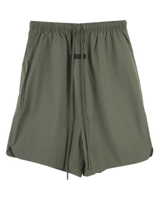 Fear Of God Green Logo-appliqué Drawstring-waist Shorts for men