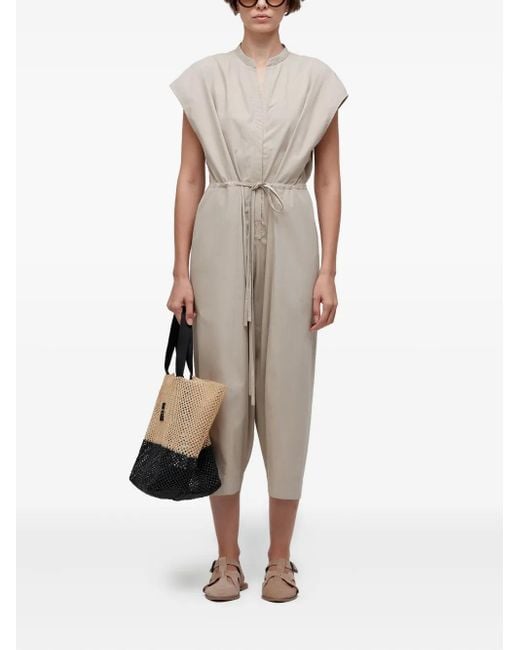 Osklen Natural Cotton Drawstring Jumpsuit