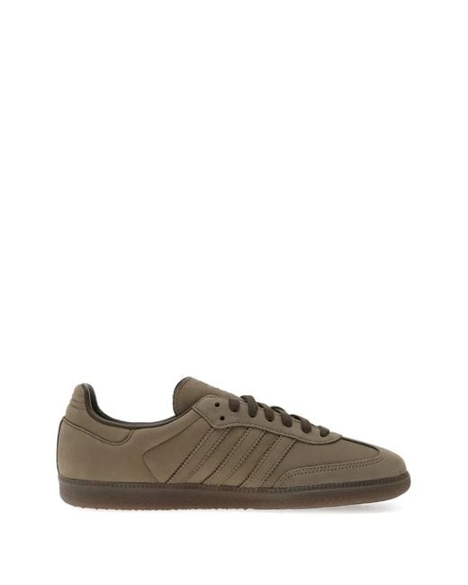 Adidas Brown Samba Striped Trainers for men