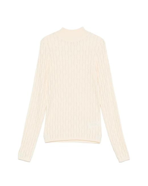Patrizia Pepe White Long-Sleeve Sweater