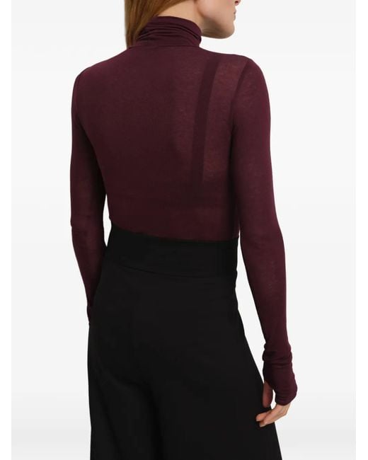 MARCELLA Purple Eloise Turtleneck Top