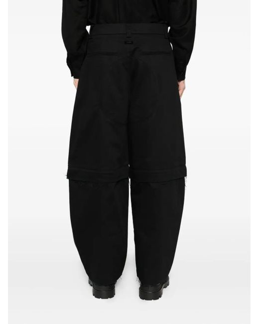 TEAM WANG design Black Detachable Pants