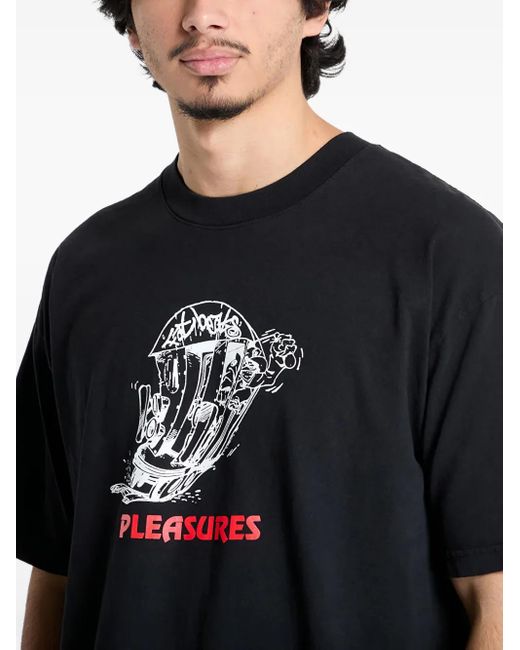 メンズ Pleasures Graphic-print T-shirt Blue