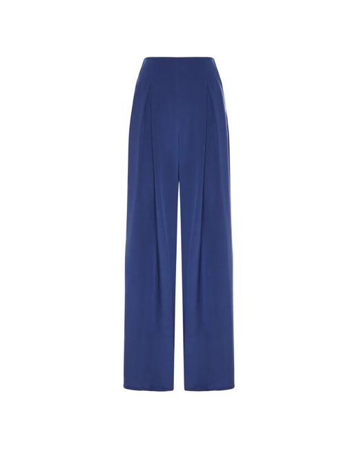 Max Mara Blue Pleated Trousers