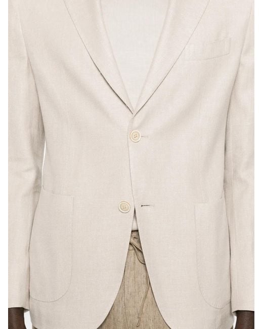 Eleventy White Single-Breasted Blazer for men