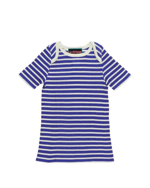 La Fetiche Blue Striped T-Shirt