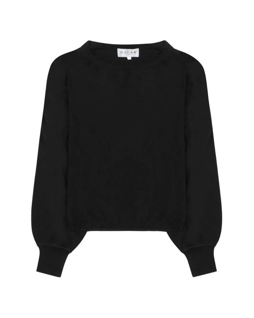 OSCAR THE COLLECTION Black Crew-Neck Long-Sleeve Sweater