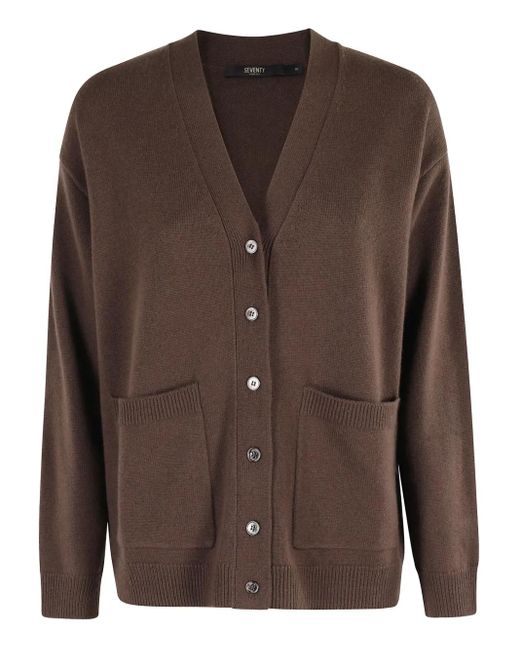 Seventy ポケット カーディガン Brown