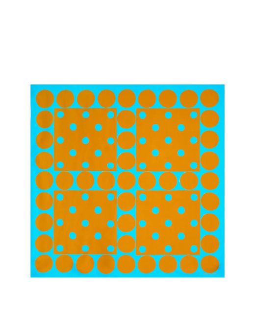 Dries Van Noten Yellow Polka-Dot Square Scarf