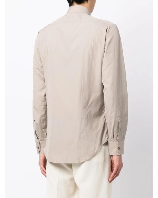 Lanvin Natural Spread-Collar Cotton Shirt for men