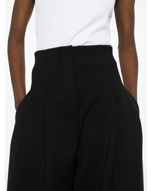 Jacquemus Black The Souro High-Waisted Pleated Trousers