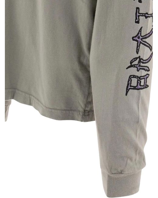 メンズ Brain Dead Bio Dog グラフィック ロングtシャツ Gray