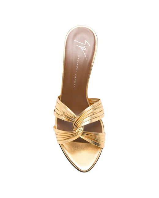 Giuseppe Zanotti Metallic Knotted Strap Sandals