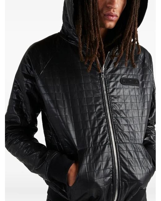 メンズ RTA Simon Quilted Hooded Jacket Black