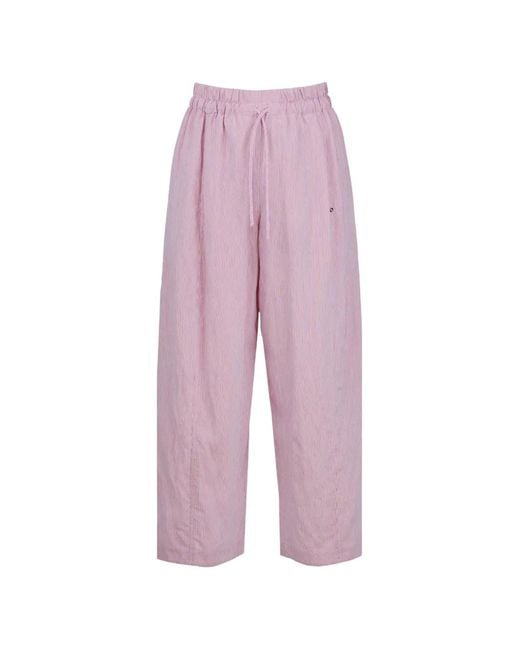 Ottod'Ame Pink Drawstring Balloon Trousers