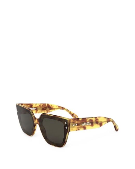 Isabel Marant Metallic Tortoiseshell-Pattern Sunglasses