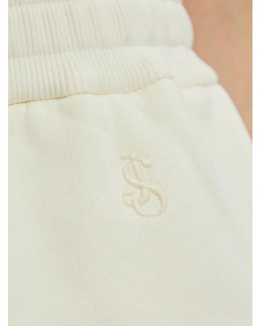 Jil Sander White Drawstring Embroidered Shorts