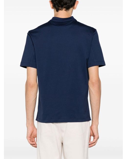Brunello Cucinelli Katoenen T-shirt Met V-hals in het Blue voor heren