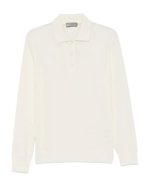 Canali Trui Met Polokraag in het White voor heren