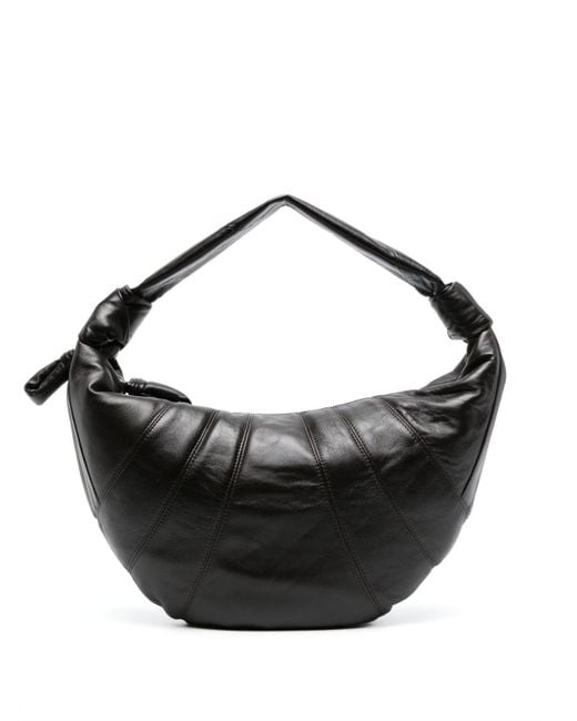 Lemaire Black Large Croissant Leather Shoulder Bag