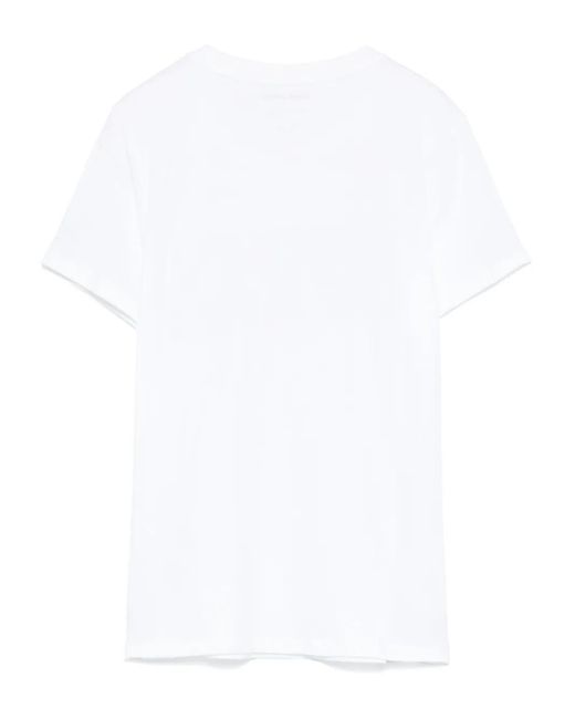 DKNY White Studded-Logo T-Shirt