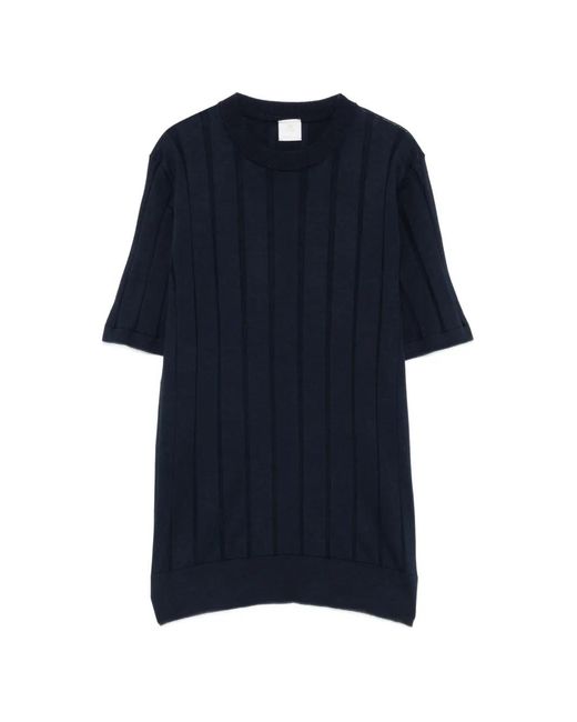 Eleventy Blue T-Shirt À Col Rond for men