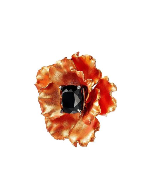 Anabela Chan Phoenix Floral ダイヤモンド ピアス Orange