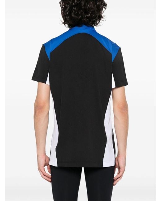 J.Lindeberg Black Arch Panelled Polo Shirt for men