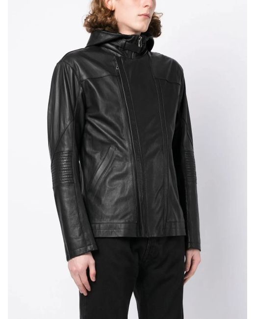 Helmut Lang Leren Jack in het Black voor heren