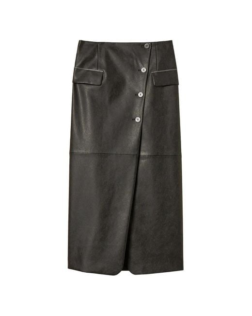Twinset Gray Long Wrap-Around Skirt