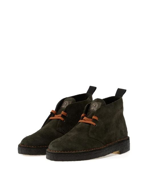 Clarks Black Loden Suede Boots for men