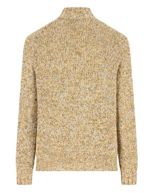 Tagliatore Natural High-Neck Mouliné Turtleneck for men
