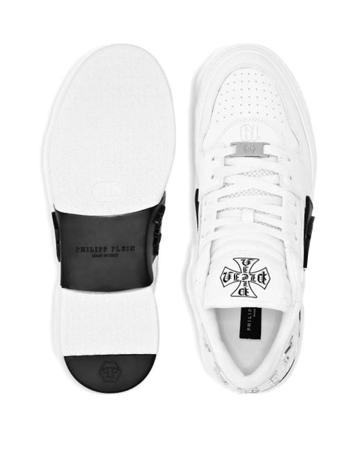 Philipp Plein White 'Phantom Kick' Sneakers for men