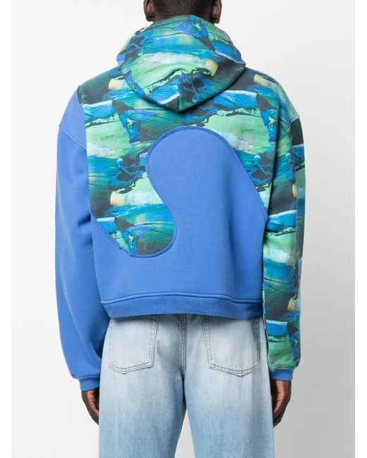 ERL Blue Fleece Hoodie