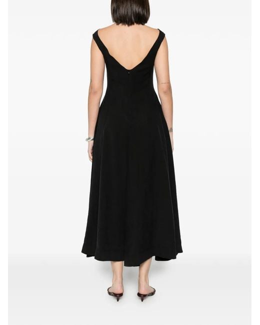 Collection Privée Black Lizza Flared Midi Dress
