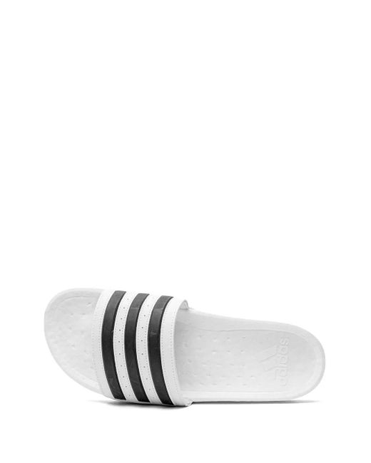 Adidas White Adilette Boost Slides for men