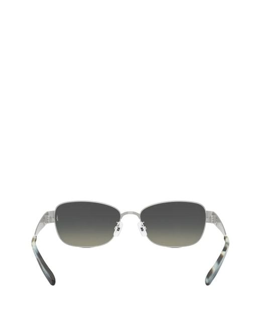 Tory Burch Gray Rectangle-Frame Sunglasses