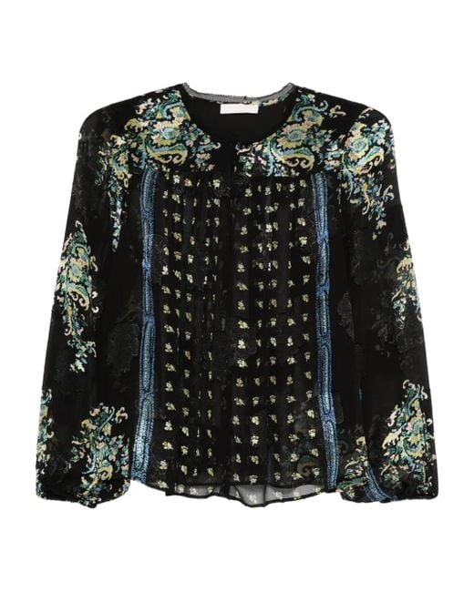 Ulla Johnson Black Embroidered Blouse