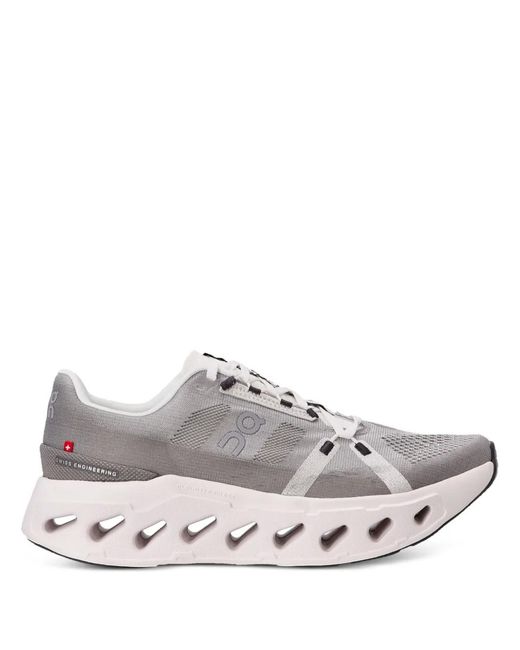 On Shoes White Mesh Lace-Up Chunky Sneakers for men