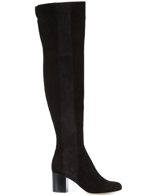Diane von Furstenberg Black Luzzi Over-the-knee Boots