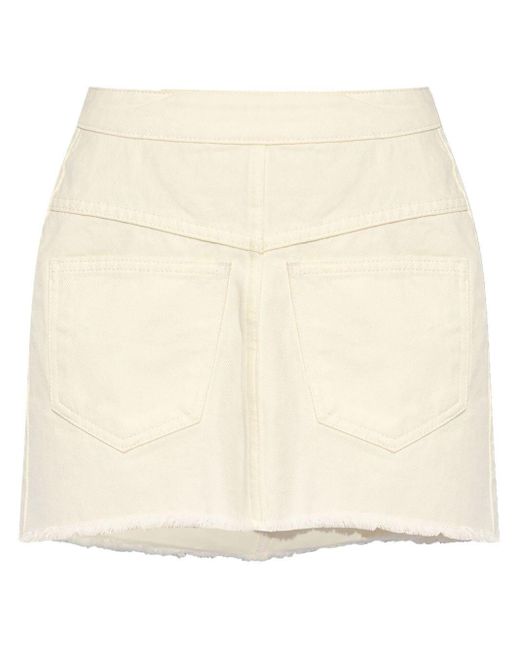 The Mannei Natural Malmo Mini Skirt White