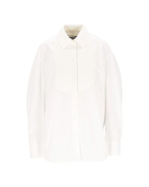 Jacquemus White Logo-Embroidered Cotton Shirt