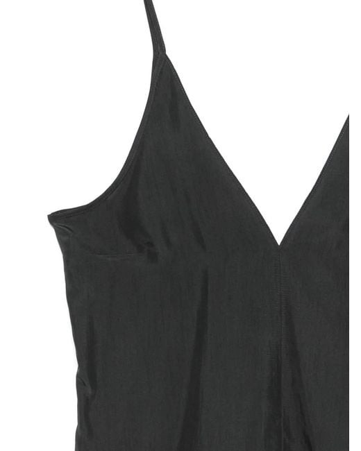 Alysi Black V-Neck Blouse